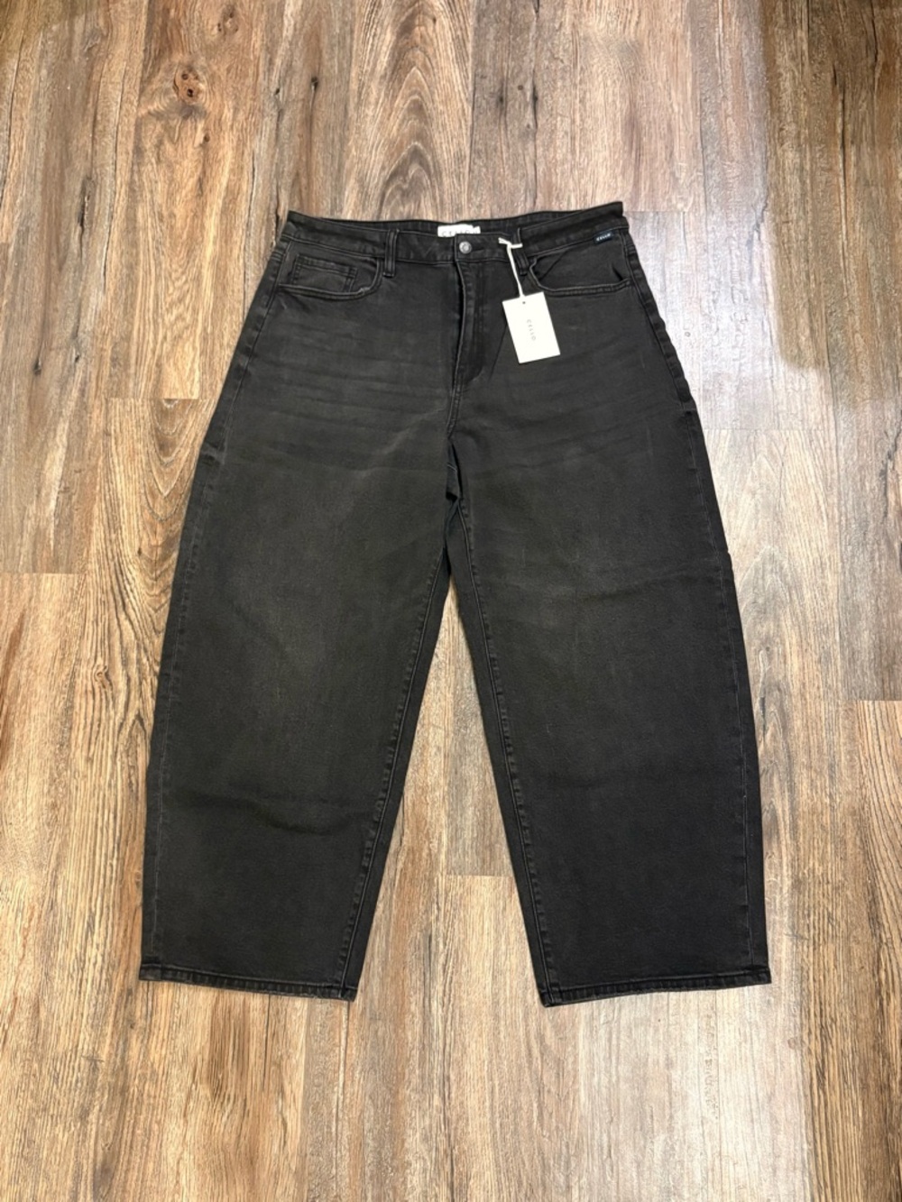 Cello Women's Black Relaxed Barrel Leg Jeans